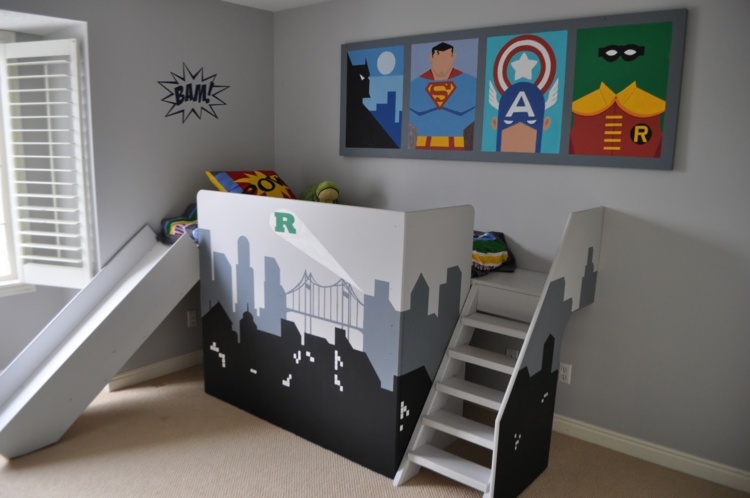 gray boy room decoration idea