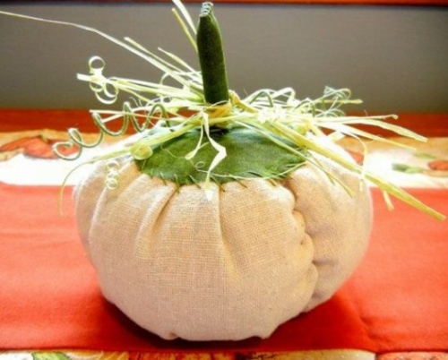 idea of ​​deco pumpkin rag