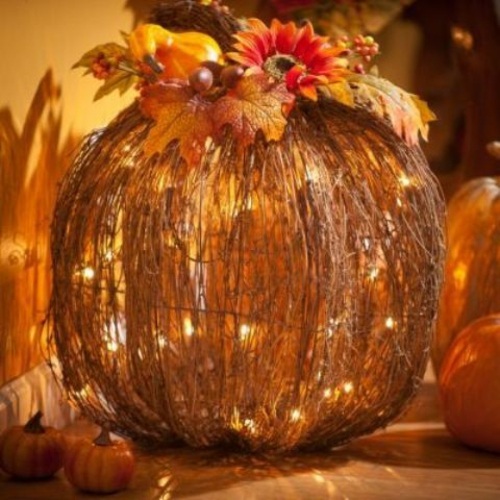 idea of ​​bright pumpkin deco