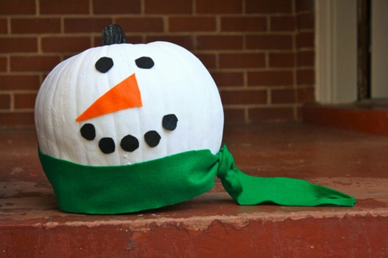 pumpkin christmas decoration idea diy door christmas deco table snowmen