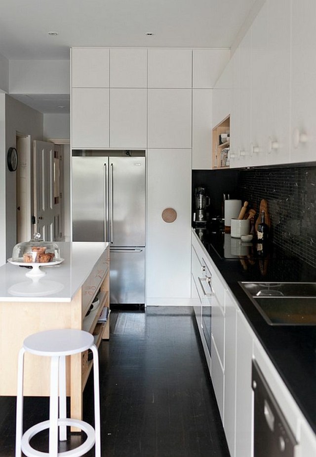 idea black white kitchen deco