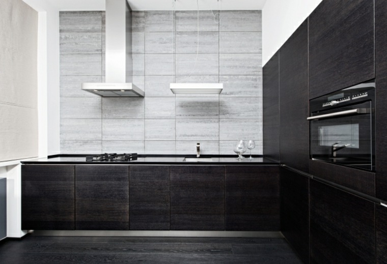 modern black decor kitchens