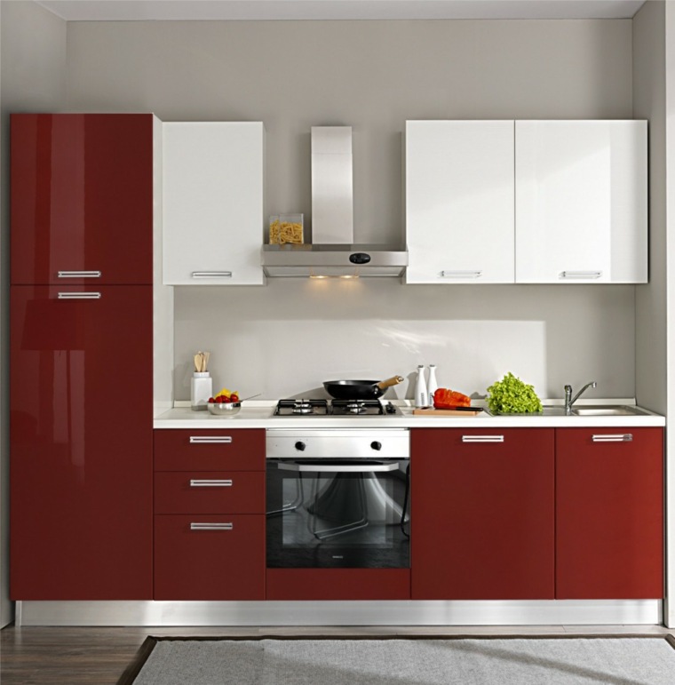 kitchen deco idea red white