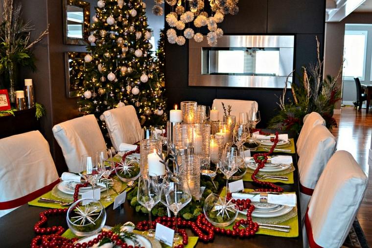 deco julbord idé fir træ suspension