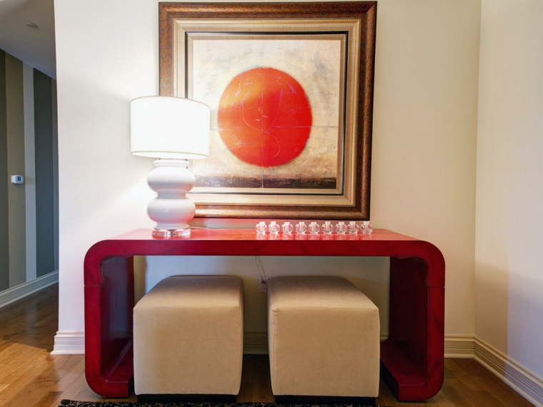 idea entry modern house tables consoles red