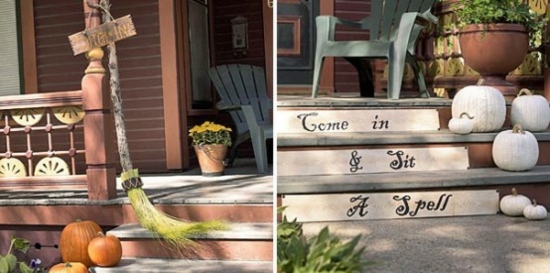 halloween stairs deco idea