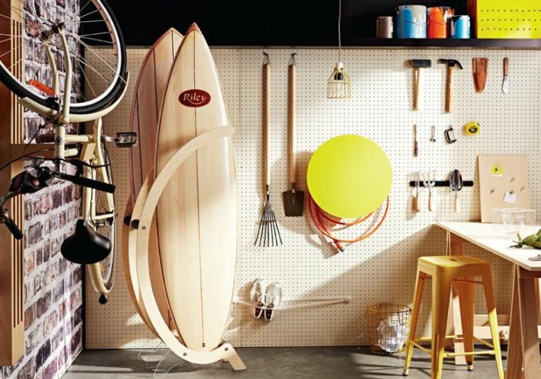 garage amenagement board surfboard wood