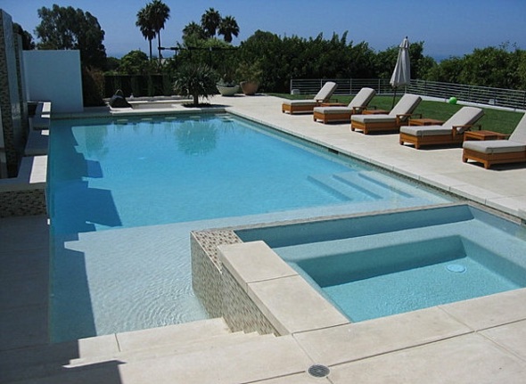 idea deco large terrace swimming pool