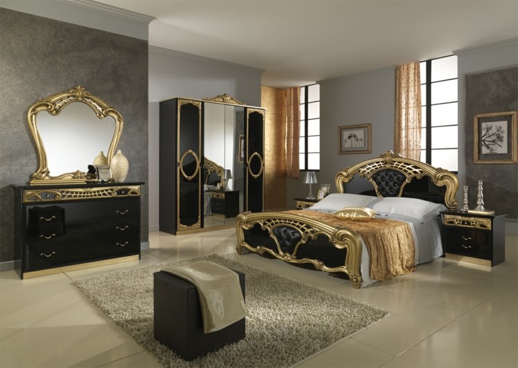 interior decorating idea black gilded