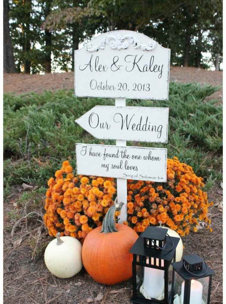 autumn deco idea of ​​weddings