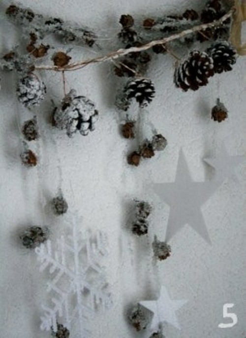 idea wall deco Christmas natural