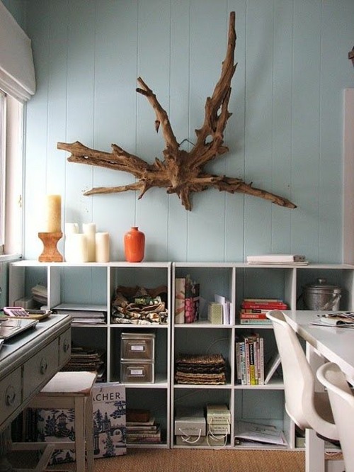 wood wall deco idea