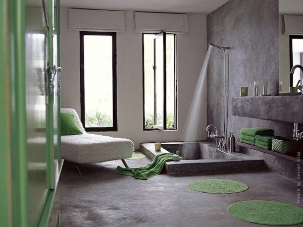 original deco idea bath room gray green