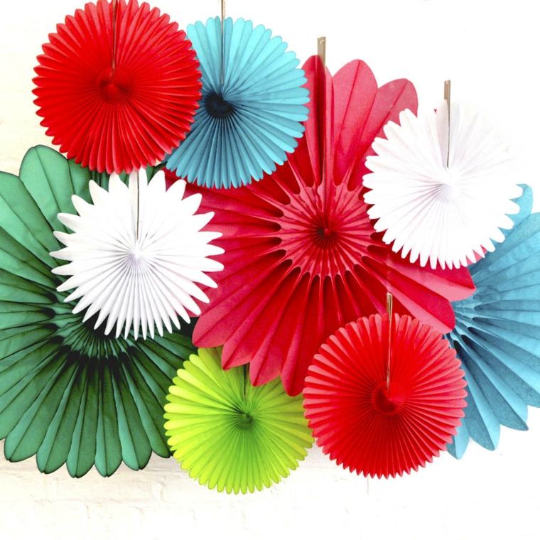 deco christmas paper flowers hanging idea original