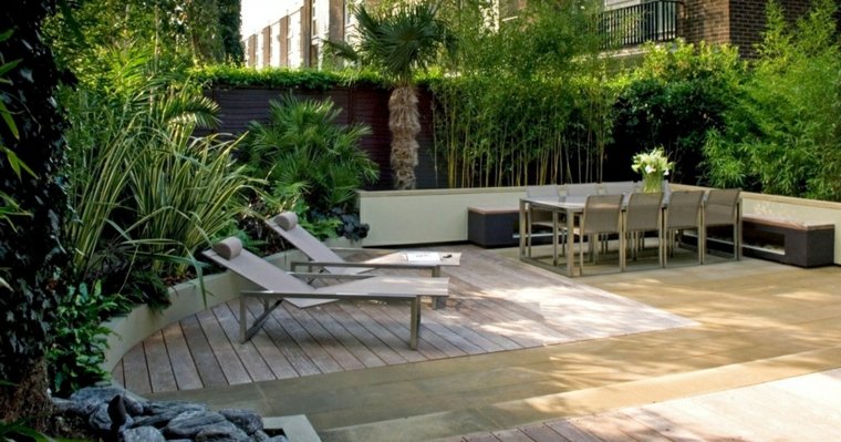 design garden decoration with small modern patio