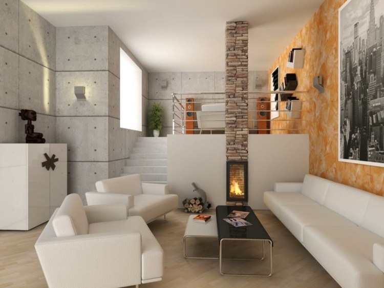 decorating idea living room fireplace