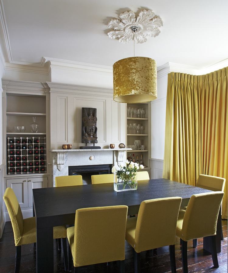 decorating idea dining room black golden