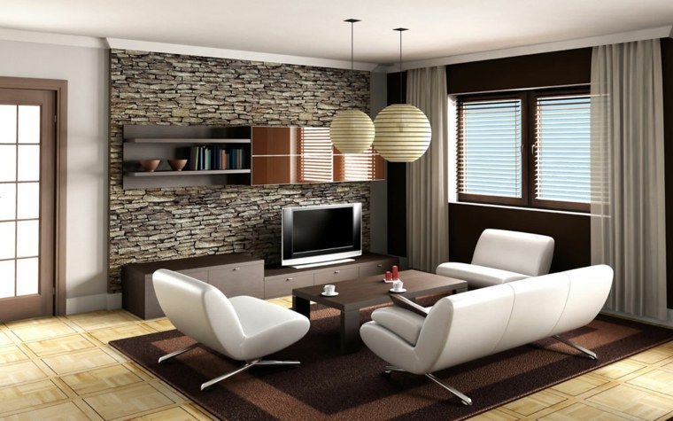 hiasan asal ruang tamu idea lampu perlawanan tergantung sofa putih tanah karpet coklat