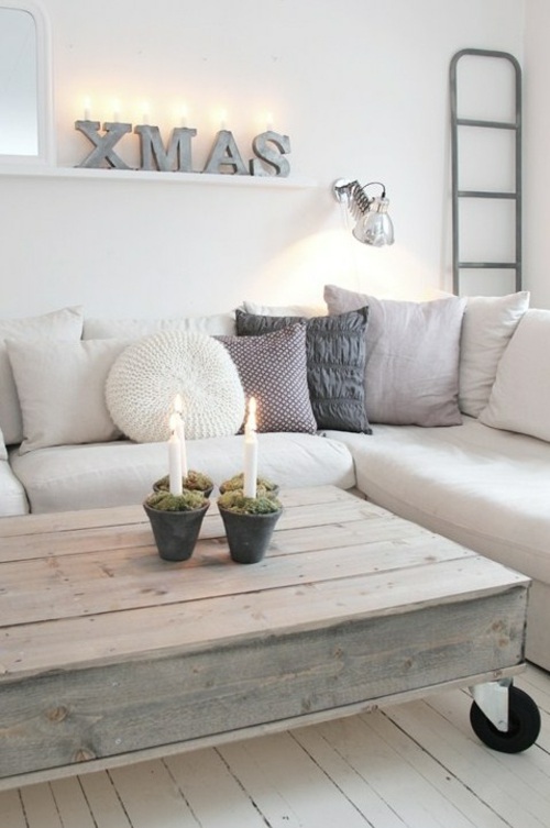 idea white living room deco gray