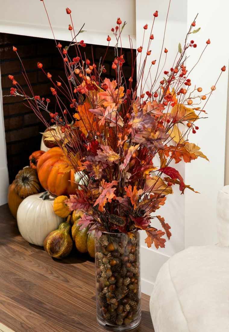 decorating idea living room autumn