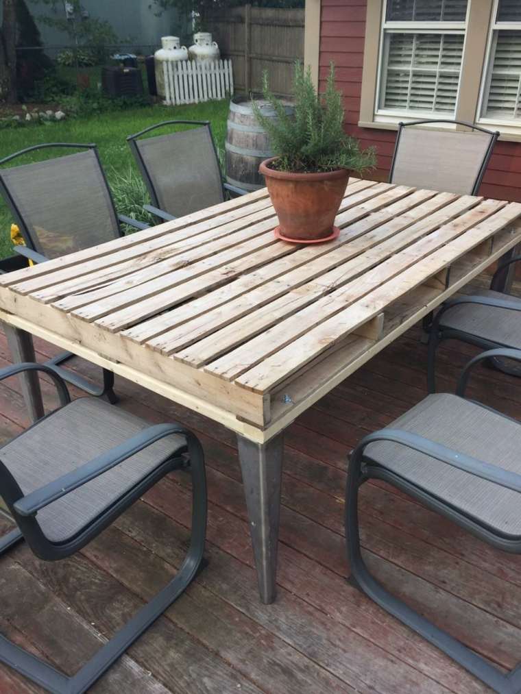 table pallets lounges garden and terrace