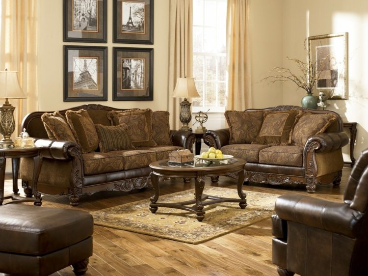 idea deco living room furniture leather