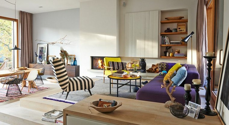 modern decoration open living room Scandinavian interiors