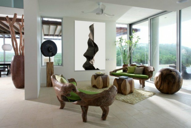 decoration idea living room sculpture stem