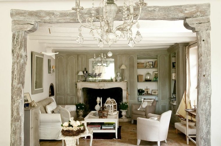 idea deco salon shabby chic elegant