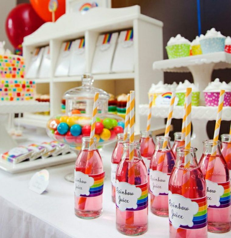 deco birthday idea botol kaca meja ulang tahun