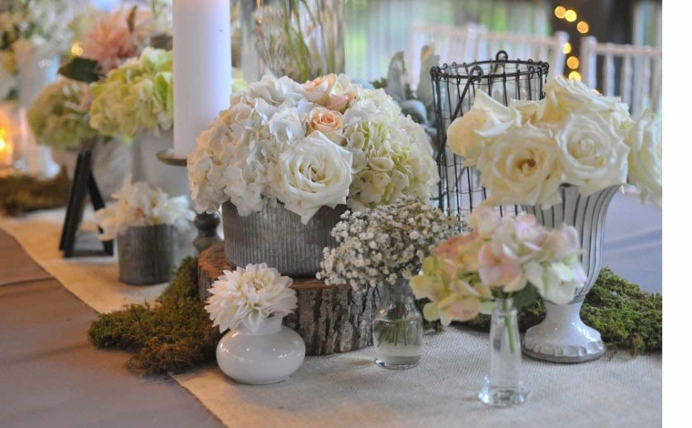 wedding idea decorate tables champetres