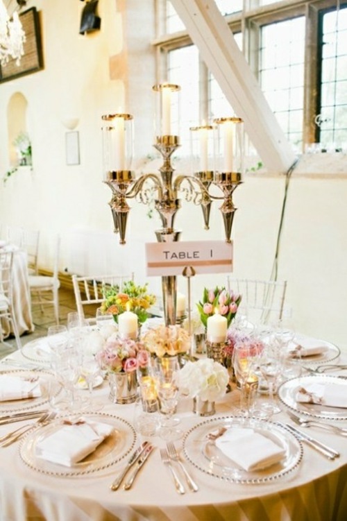 idea deco table wedding candles