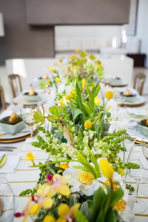 idea deco table wedding flowers