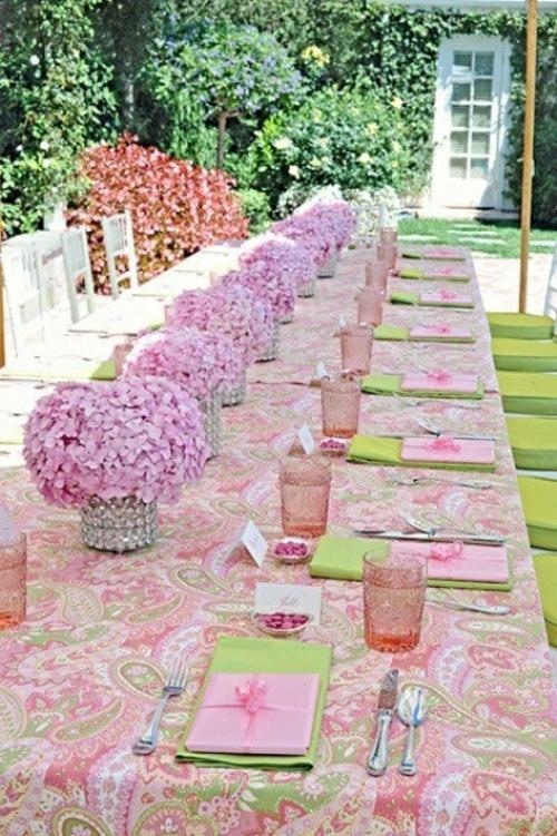 idea deco pink wedding table