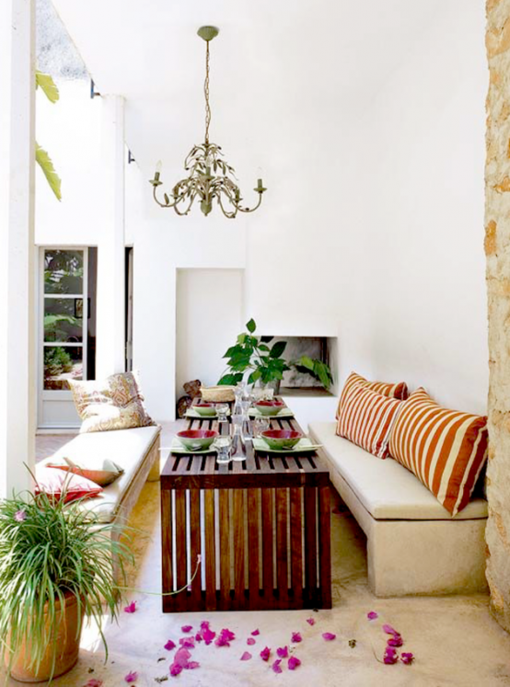 idea of ​​Mediterranean style veranda