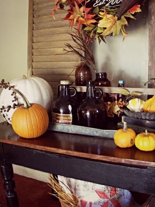 rustic pumpkin decoration idea