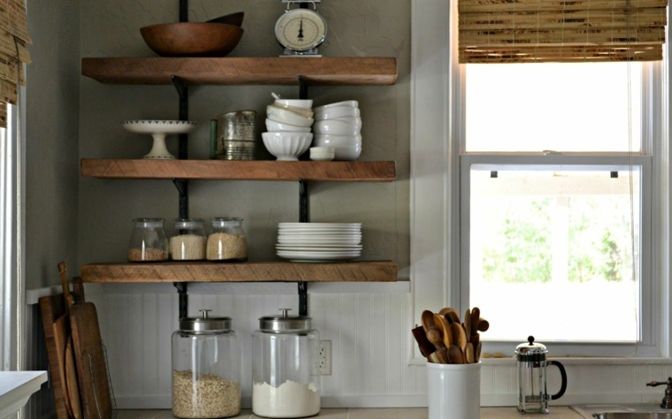 idea decoration kitchen storage open shelf