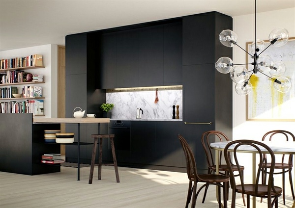 black kitchen decoration idea