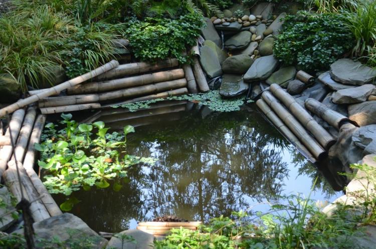 modern garden pond