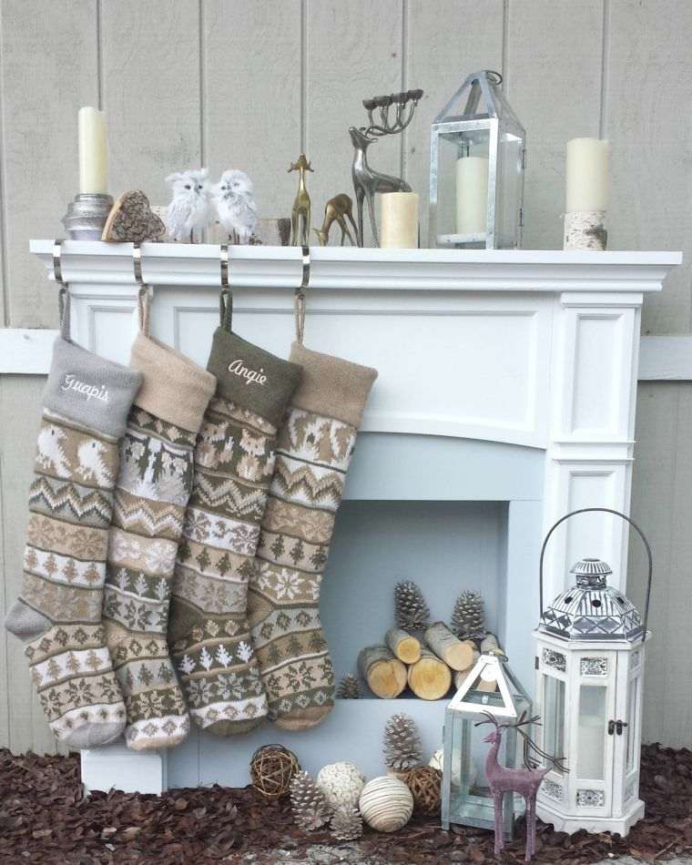 idea hiasan semula jadi semulajadi fireplace beige dan warna putih