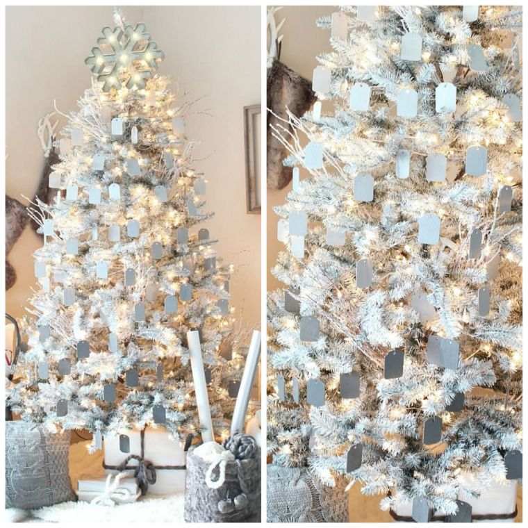 dekorasjon julen hvite ideen fir tre ornamenter blå