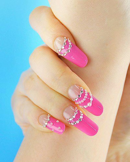 pink nails decoration idea