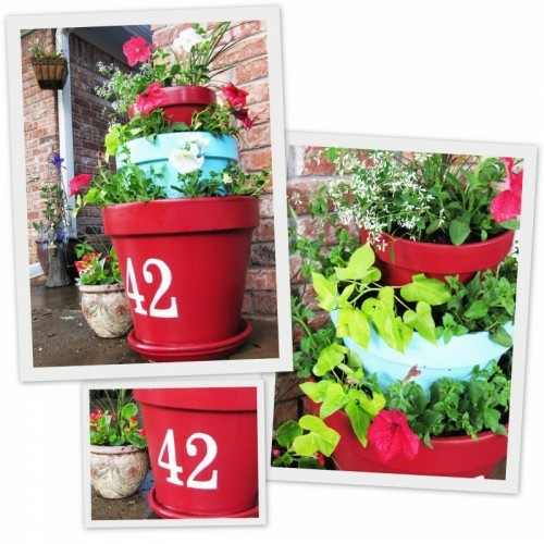 outside flower pot idea