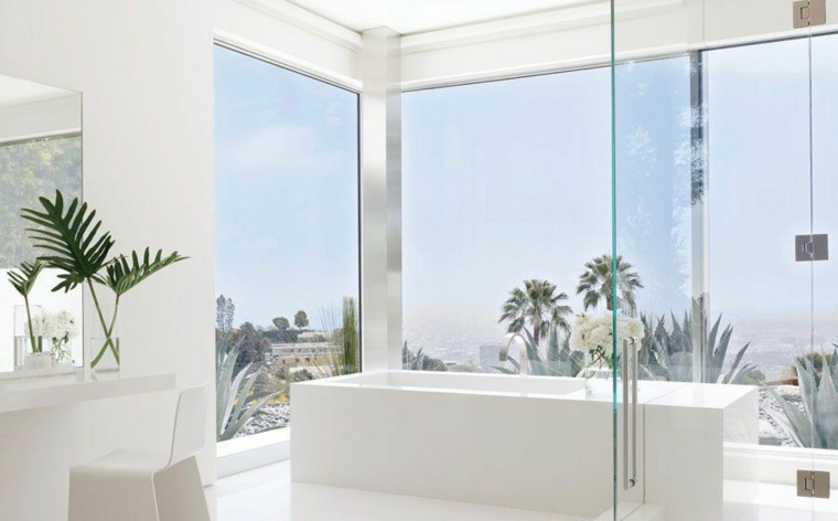 white glass bathroom shower