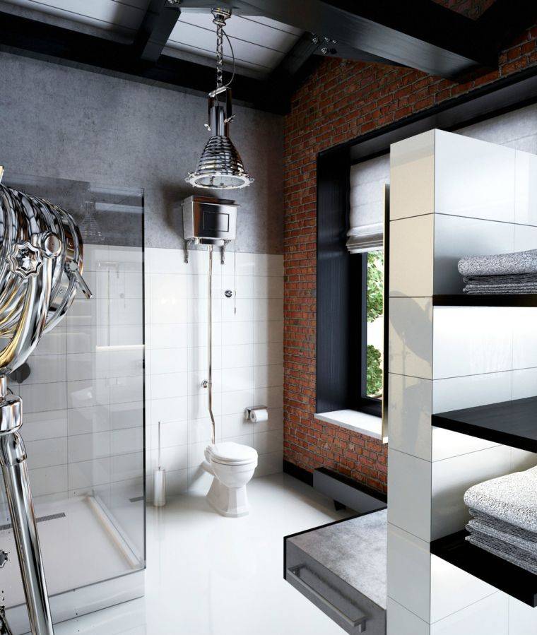 bathroom decor intage-industrial design