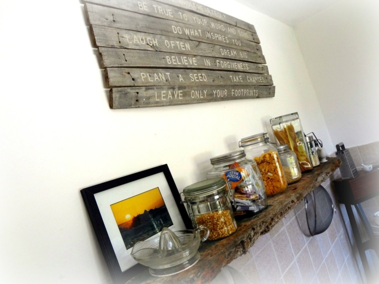 kitchen idea shelf in pallet storage space saving decorate wall idea