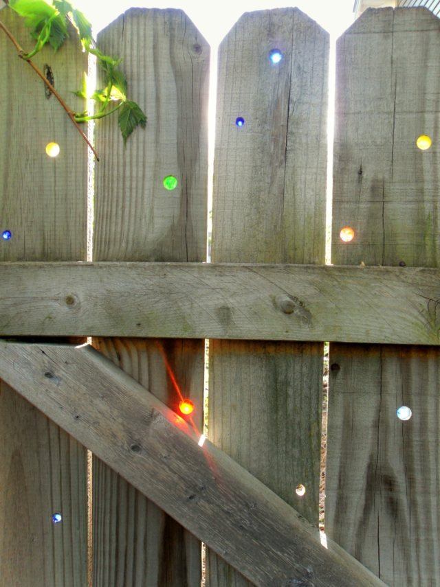 wooden fence garden deco