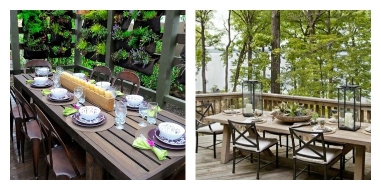 landscaping terrace modern table wood ideas for the garden