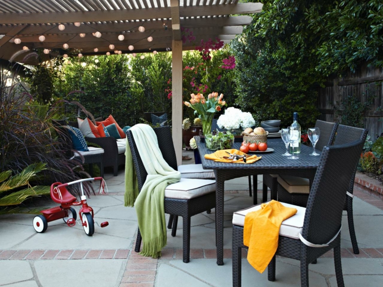 terraces deco dining area pergolas garden