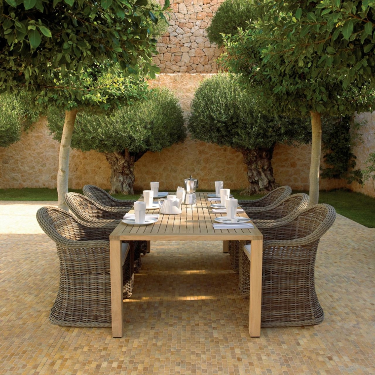 garden terraces idees table decoration morning